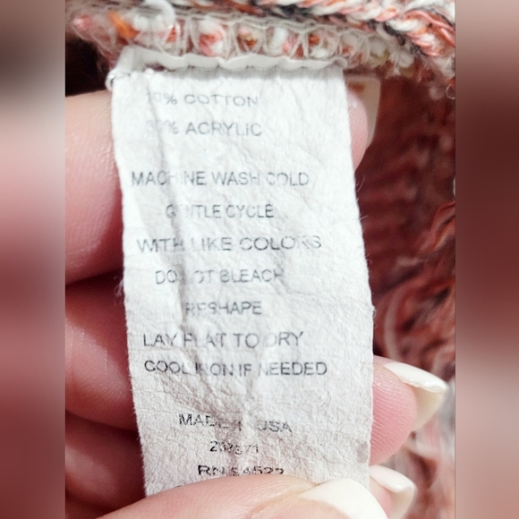 Say What? New York Knit Poncho – Geometric Fringe Design, One Size, Made in USA - Picture 10 of 10